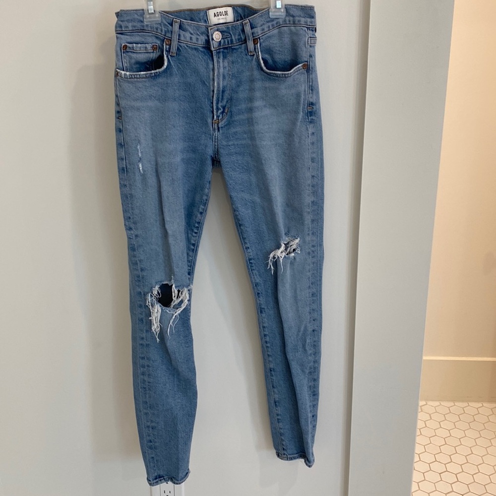Women’s Agolde distressed skinny jeans